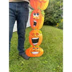 Vintage HUGE 7ft Halloween Beistle Jointed Stacking Jack O Lantern Pumpkins