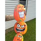 Vintage HUGE 7ft Halloween Beistle Jointed Stacking Jack O Lantern Pumpkins