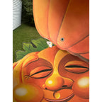 Vintage HUGE 7ft Halloween Beistle Jointed Stacking Jack O Lantern Pumpkins