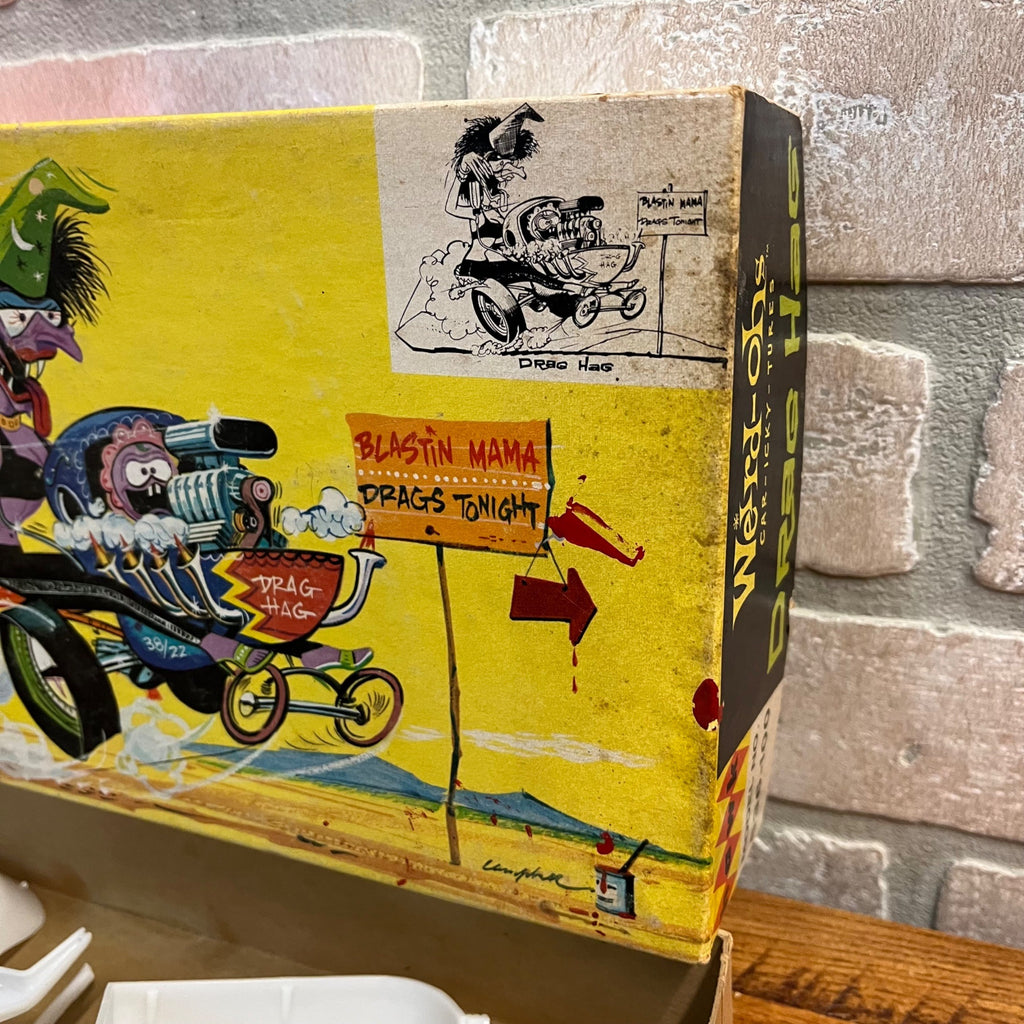 RARE Vintage 1963 Weird-Ohs Drag Hag Car Hawk Model Co. 536-100