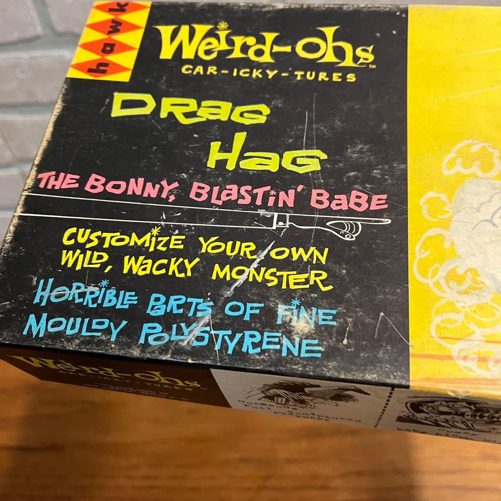 RARE Vintage 1963 Weird-Ohs Drag Hag Car Hawk Model Co. 536-100