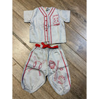 vtg 60s Rugged Duds Kids Children's Little Leaguer Size 4 Baseball Uniform Outfit