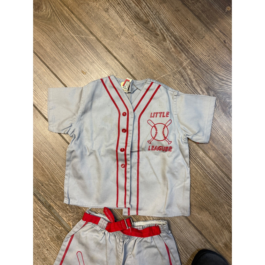 vtg 60s Rugged Duds Kids Children's Little Leaguer Size 4 Baseball Uniform Outfit