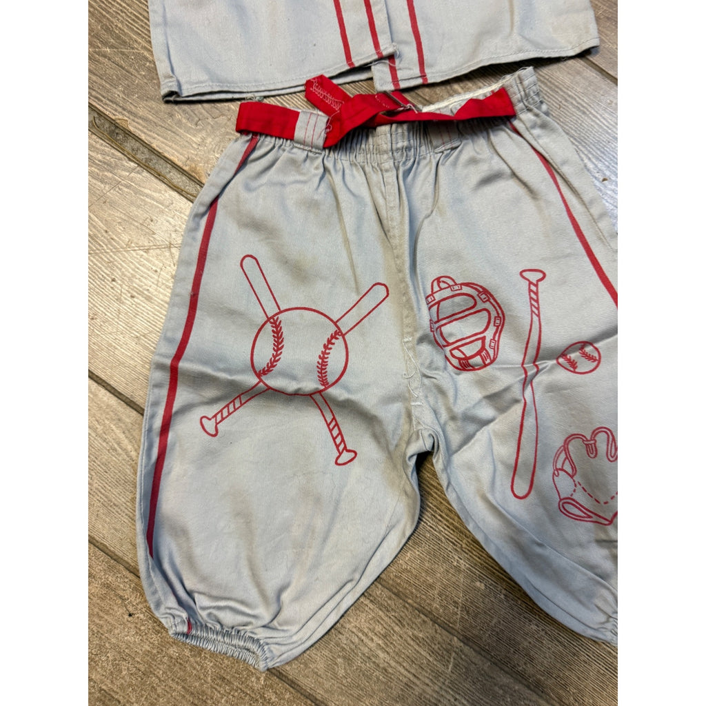 vtg 60s Rugged Duds Kids Children's Little Leaguer Size 4 Baseball Uniform Outfit