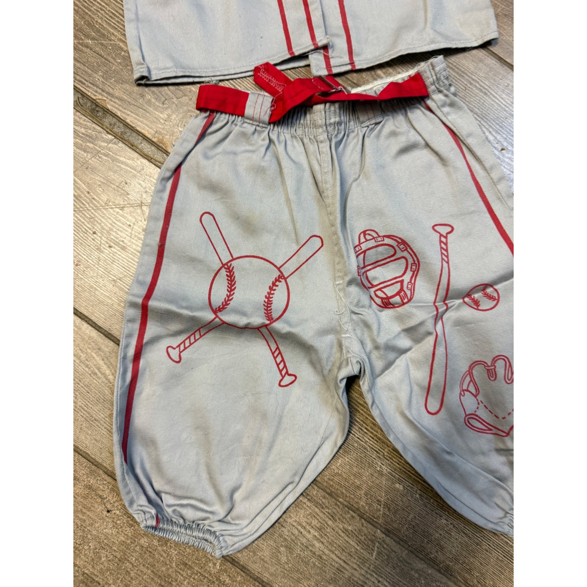 vtg 60s Rugged Duds Kids Children's Little Leaguer Size 4 Baseball Uniform Outfit