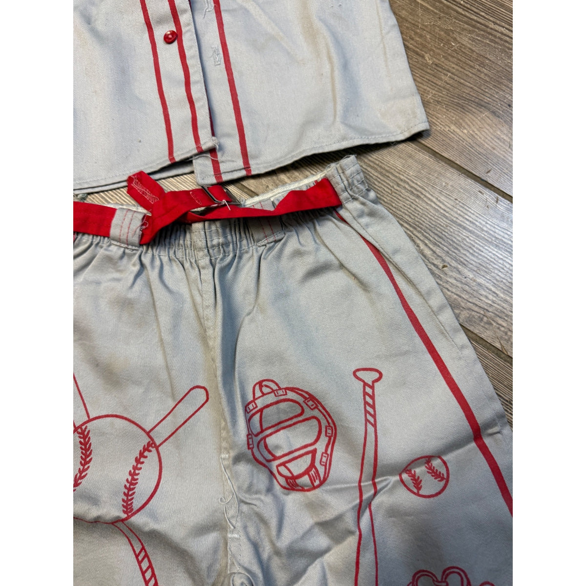 vtg 60s Rugged Duds Kids Children's Little Leaguer Size 4 Baseball Uniform Outfit