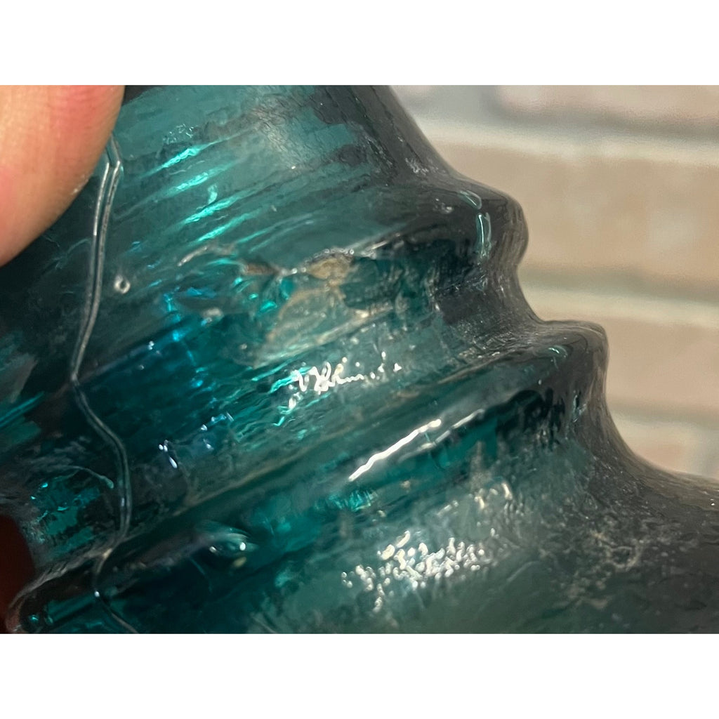 Vintage Aqua Teal Blue Hemingray No. 40 Glass Insulator Set of 4
