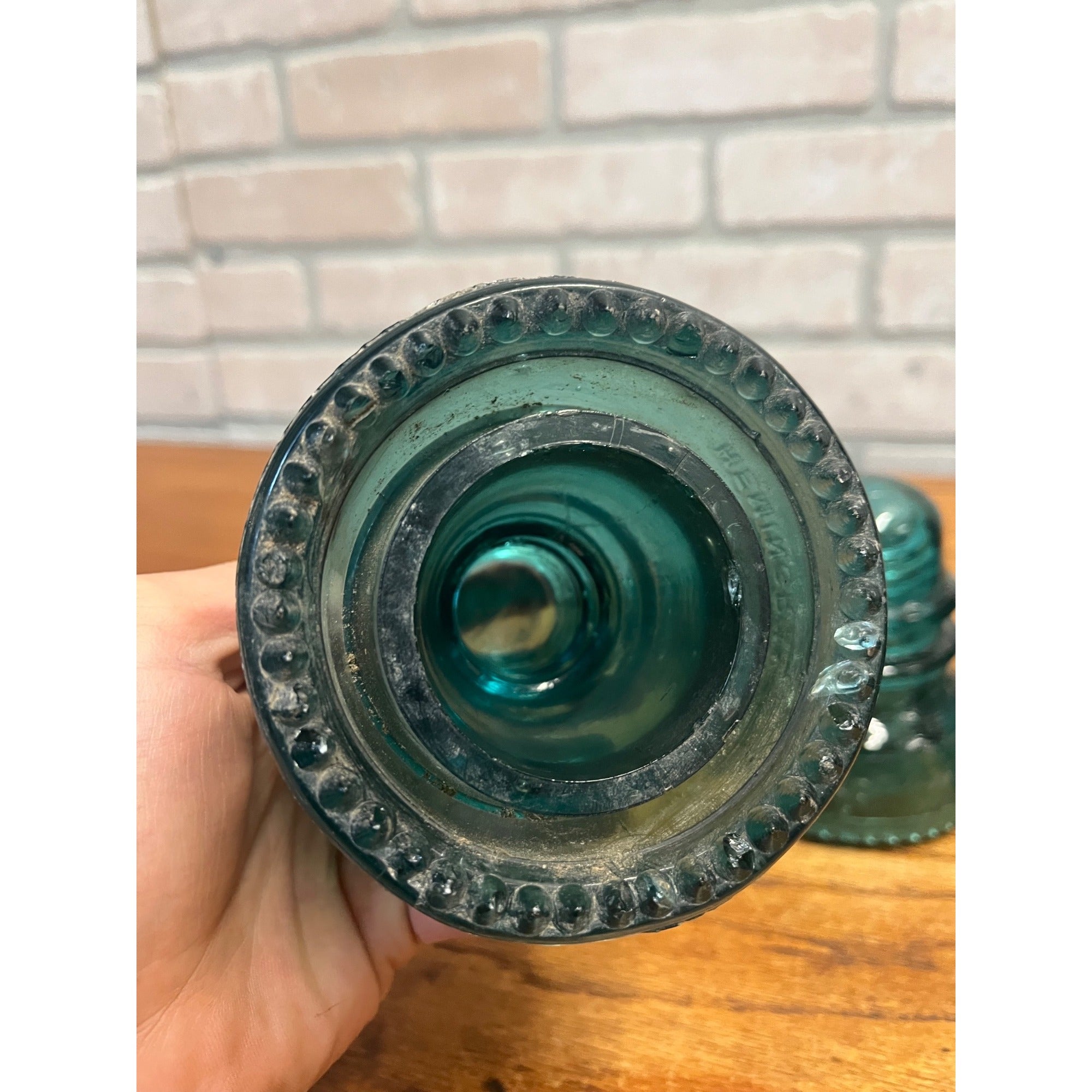 Vintage Aqua Teal Blue Hemingray No. 40 Glass Insulator Set of 4