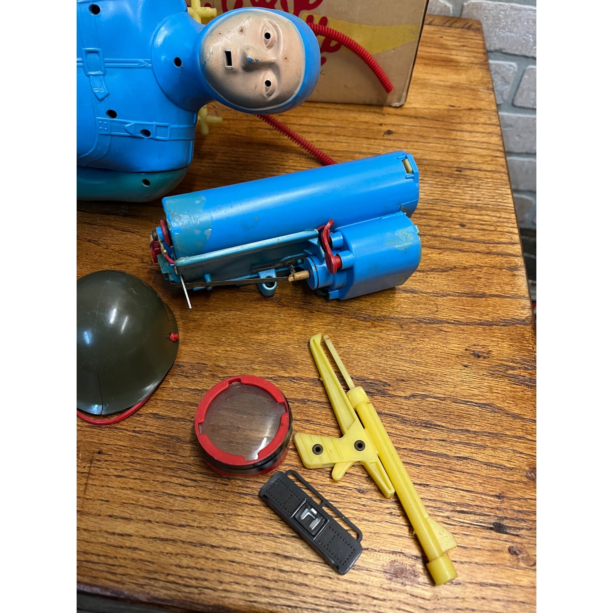 Vintage 1961 Remco Frogman US Navy Commando Toy Scuba Diver + Box - Parts/Repair