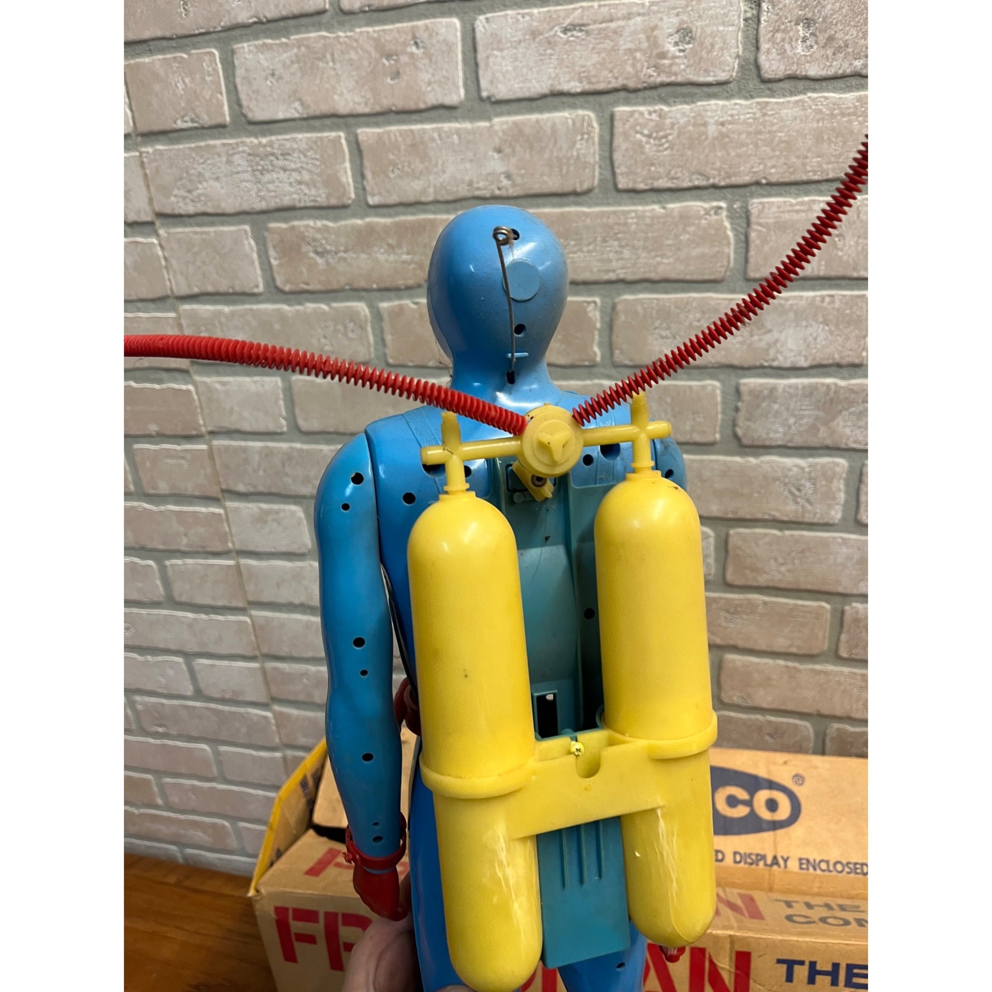 Vintage 1961 Remco Frogman US Navy Commando Toy Scuba Diver + Box - Parts/Repair