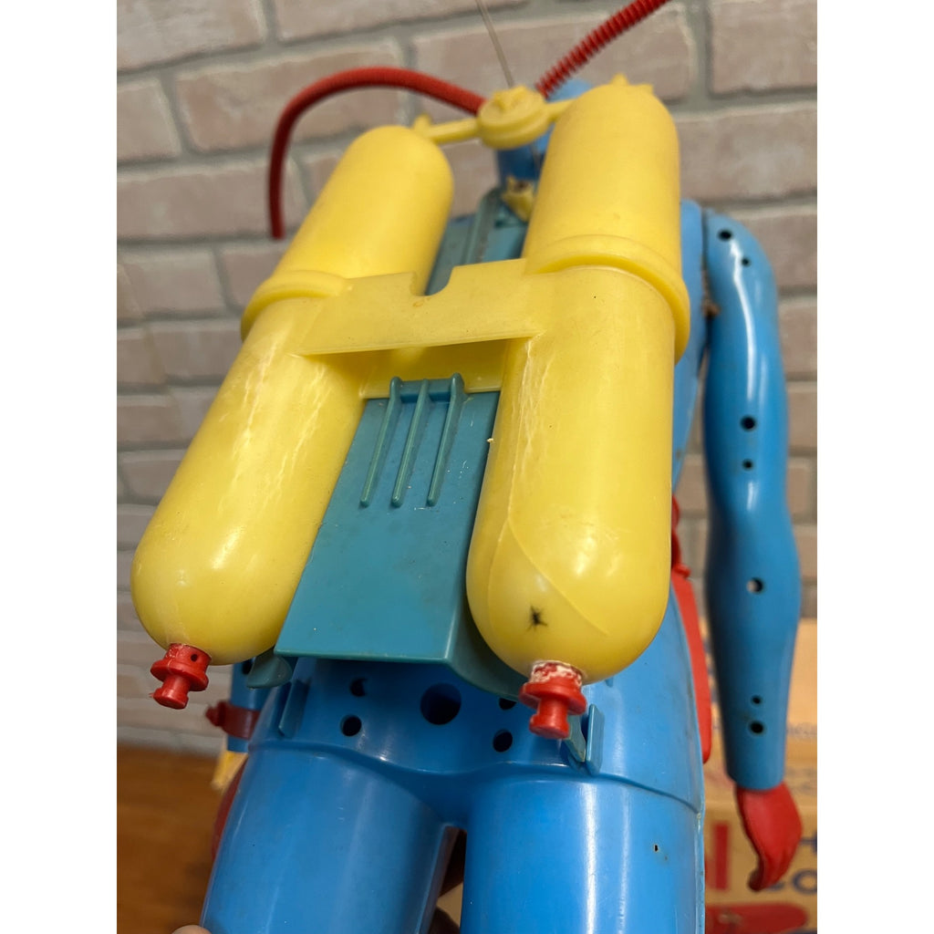 Vintage 1961 Remco Frogman US Navy Commando Toy Scuba Diver + Box - Parts/Repair