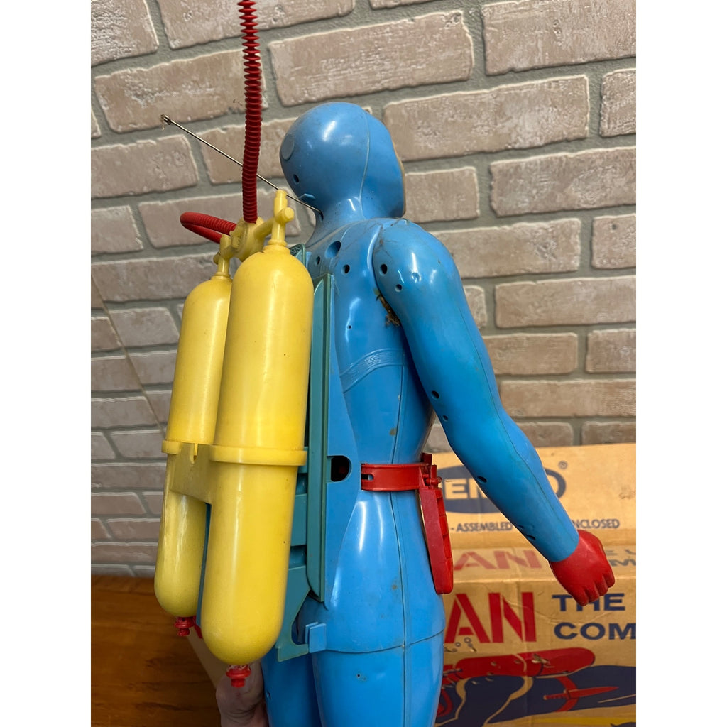 Vintage 1961 Remco Frogman US Navy Commando Toy Scuba Diver + Box - Parts/Repair