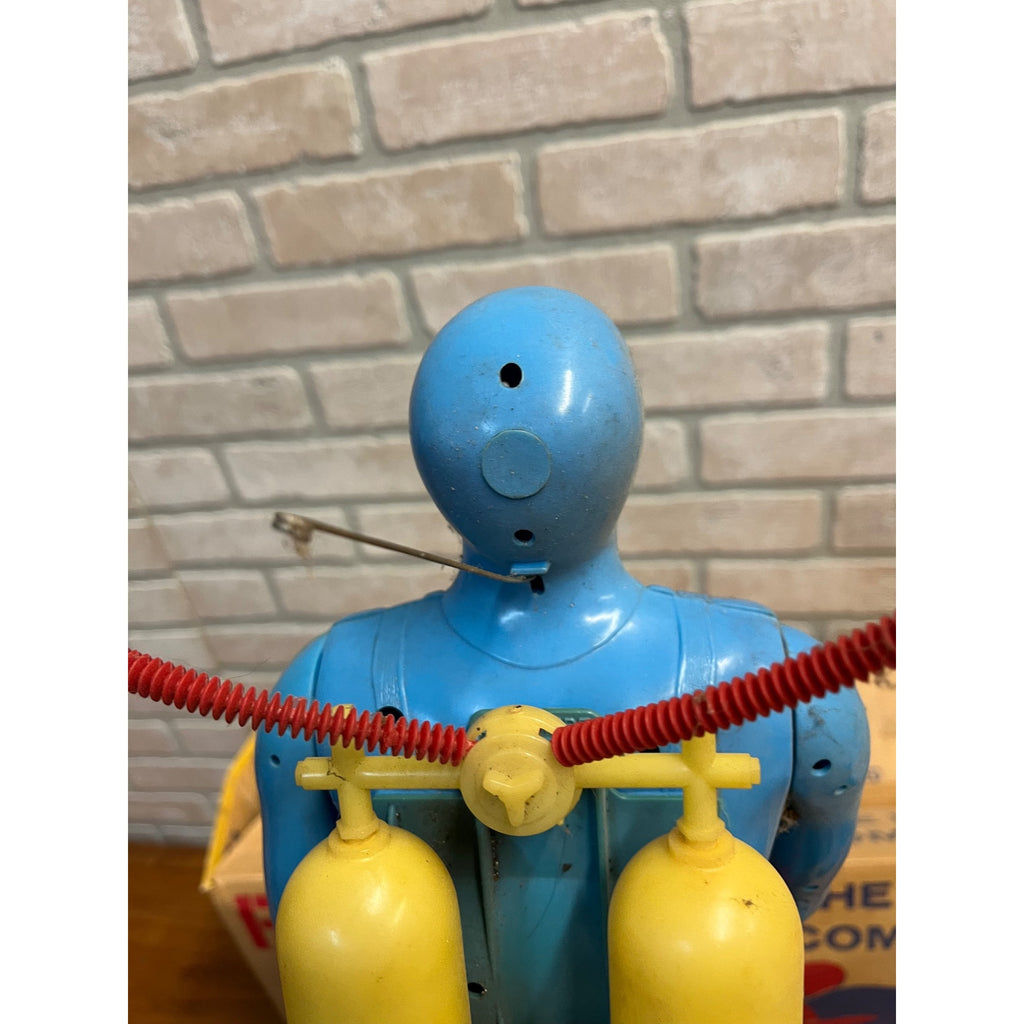 Vintage 1961 Remco Frogman US Navy Commando Toy Scuba Diver + Box - Parts/Repair