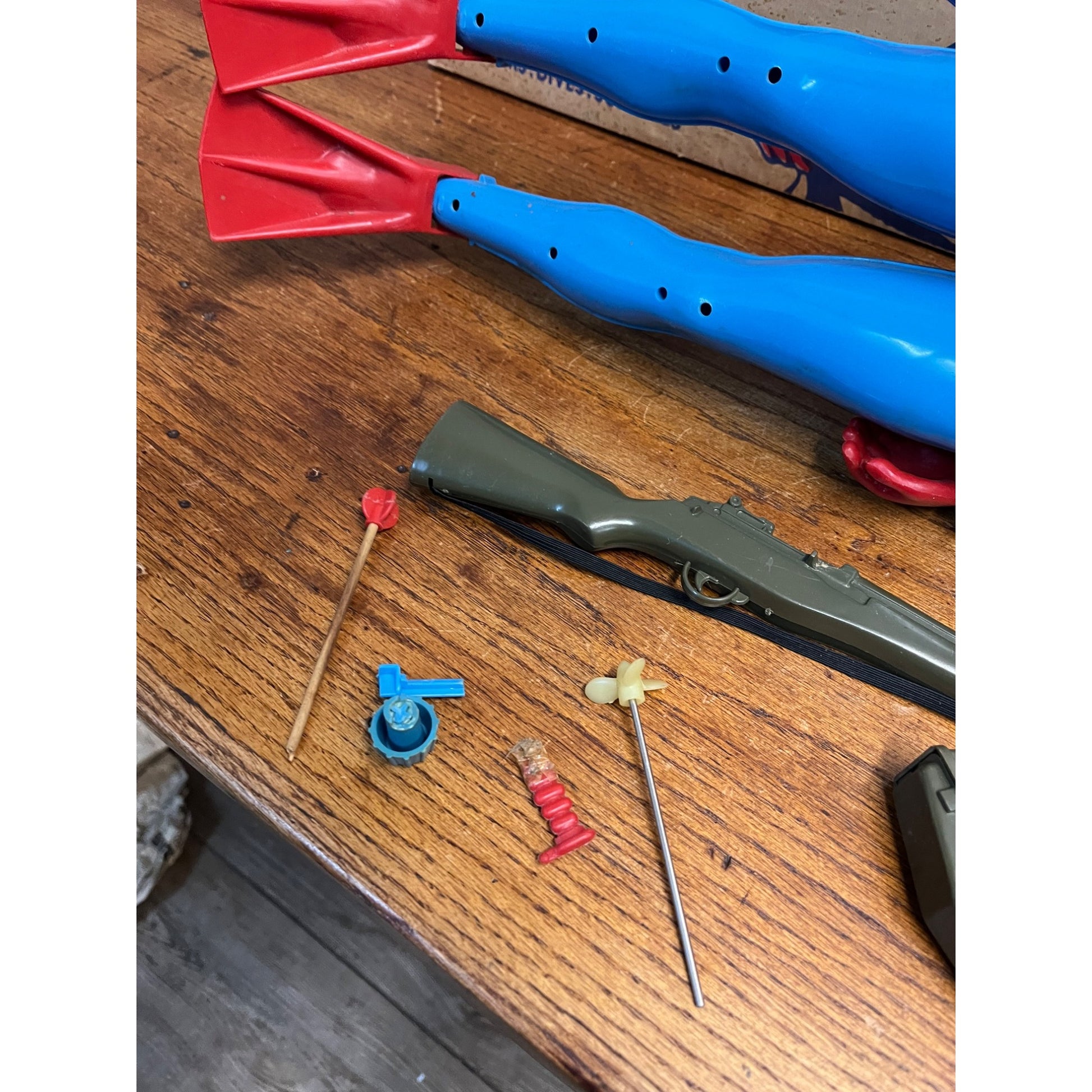 Vintage 1961 Remco Frogman US Navy Commando Toy Scuba Diver + Box - Parts/Repair