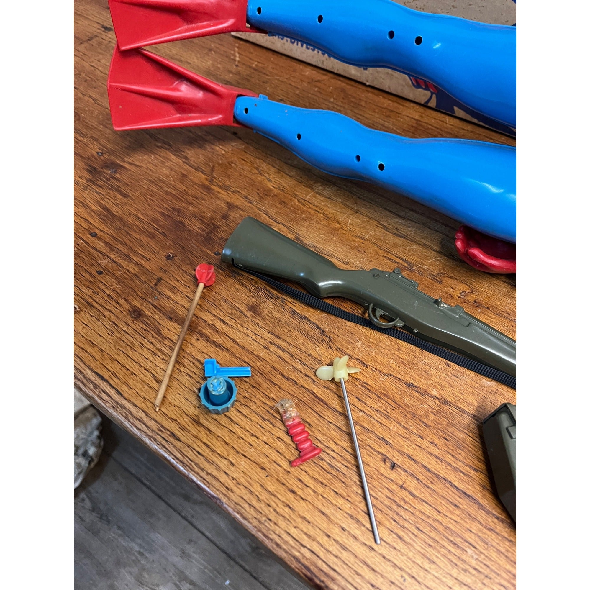 Vintage 1961 Remco Frogman US Navy Commando Toy Scuba Diver + Box - Parts/Repair