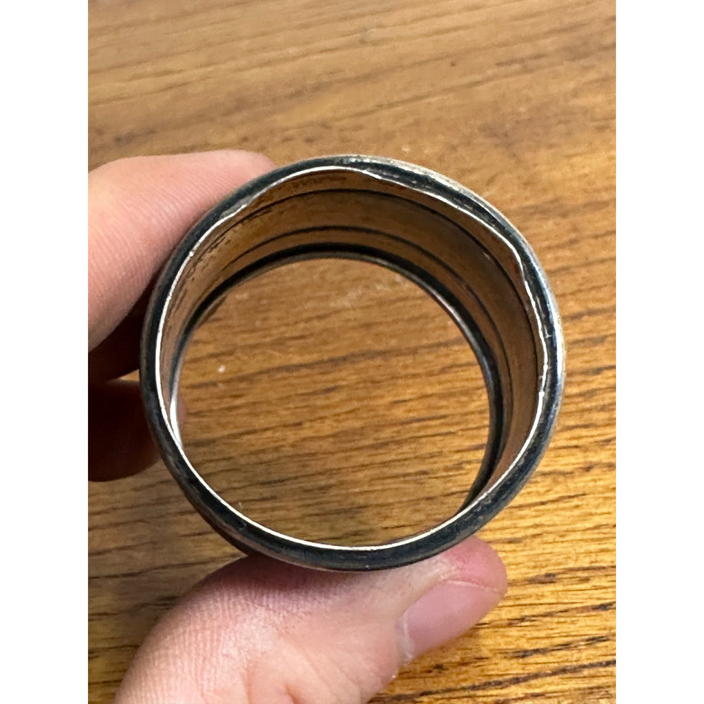 Victorian Sterling Silver Napkin Ring Etched "Mother" Floral - 14.81 g Grams