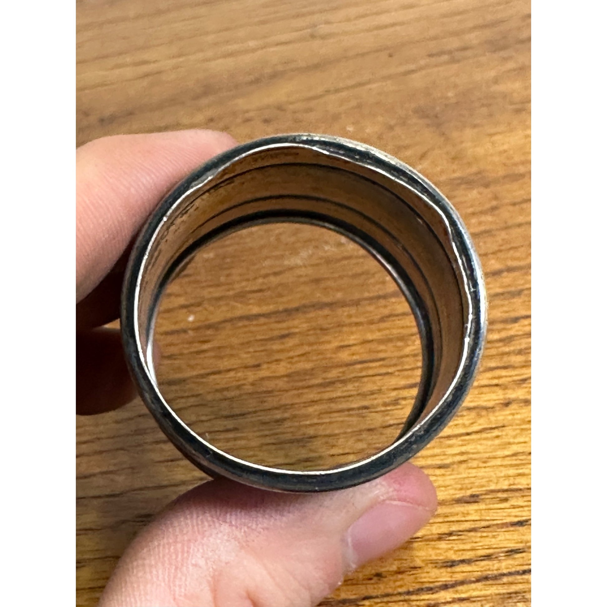 Victorian Sterling Silver Napkin Ring Etched "Mother" Floral - 14.81 g Grams