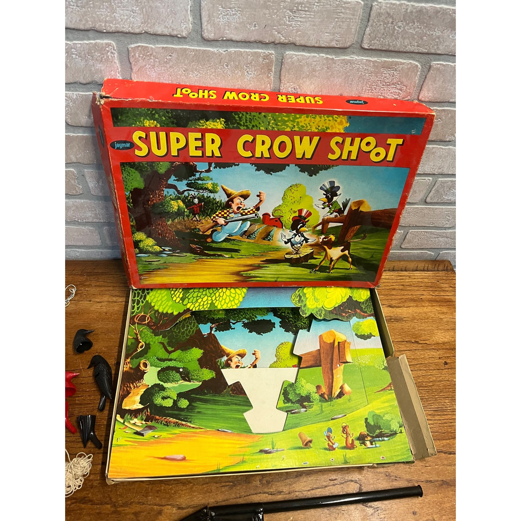 Vintage Jaymar Super Crow Shoot Vintage Game Set W/ Crows - Incomplete / Parts
