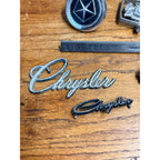 Vintage Chrysler Huge Lot Emblem Badges Script OEM Original Parts