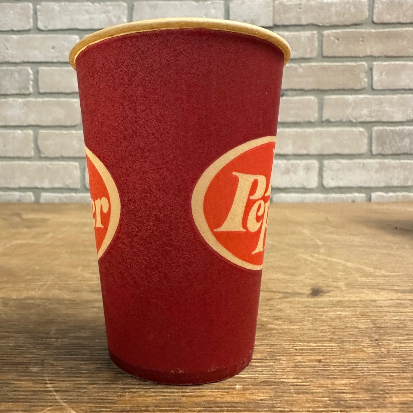 Vintage Dr Pepper Red  9oz Paper Wax Soda Cup Promotional