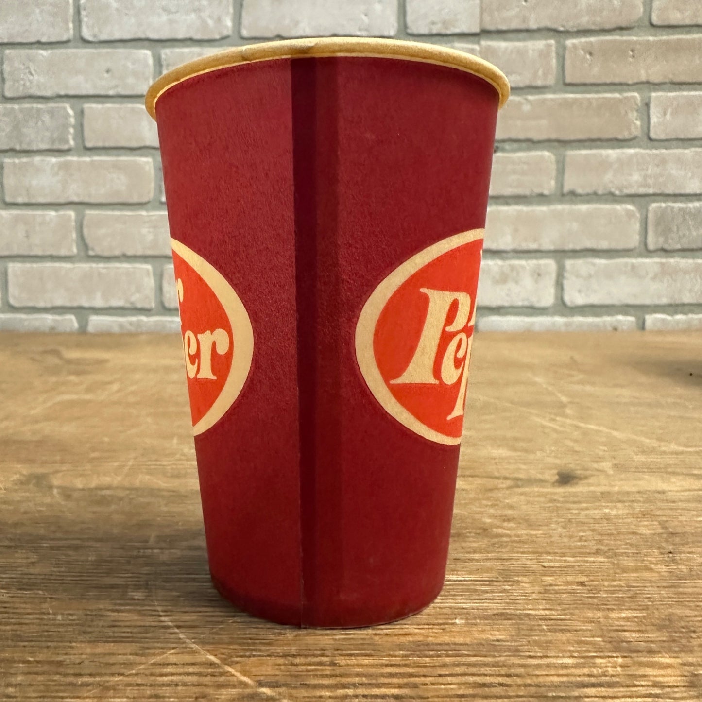 Vintage Dr Pepper Red  9oz Paper Wax Soda Cup Promotional