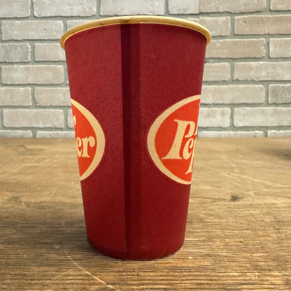 Vintage Dr Pepper Red  9oz Paper Wax Soda Cup Promotional