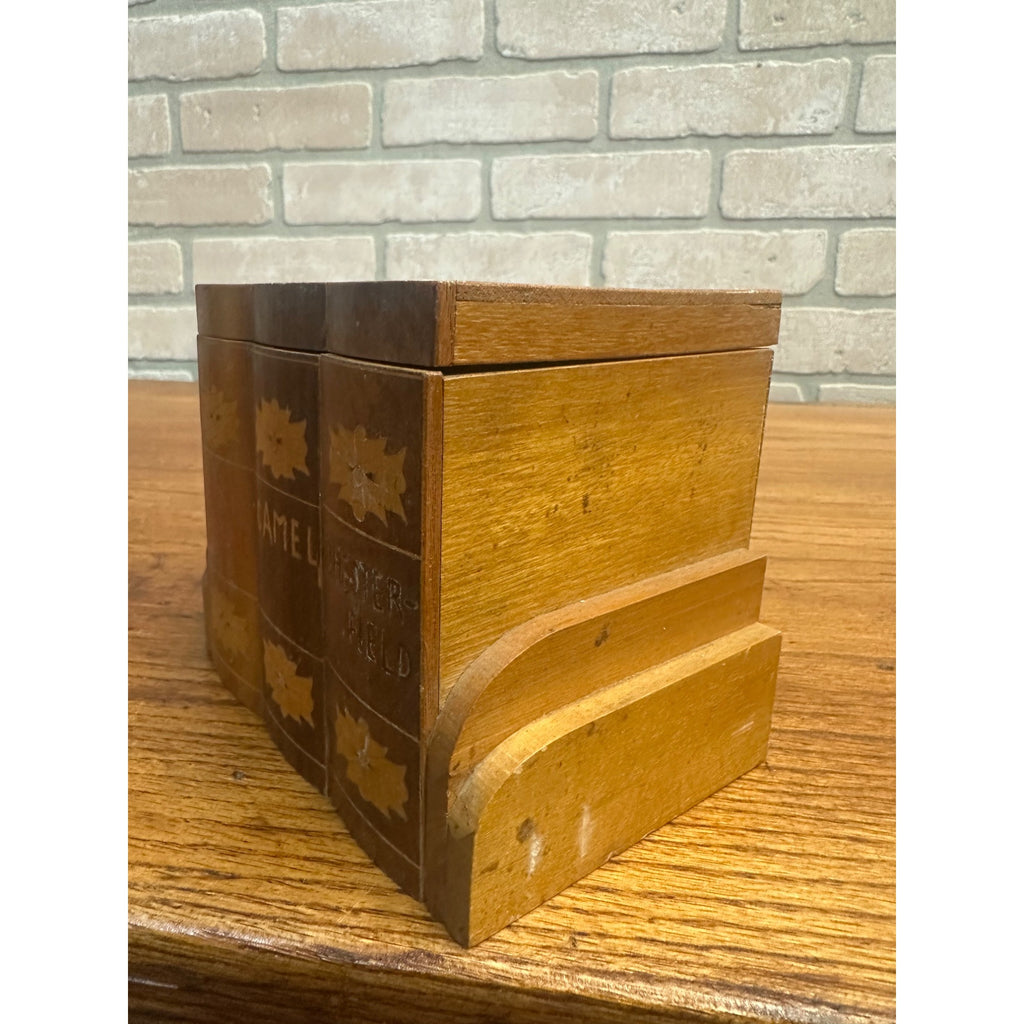 Rare Vintage Occupied Japan Scottie Dog Pop-Up Wooden Cigarette Dispenser Box