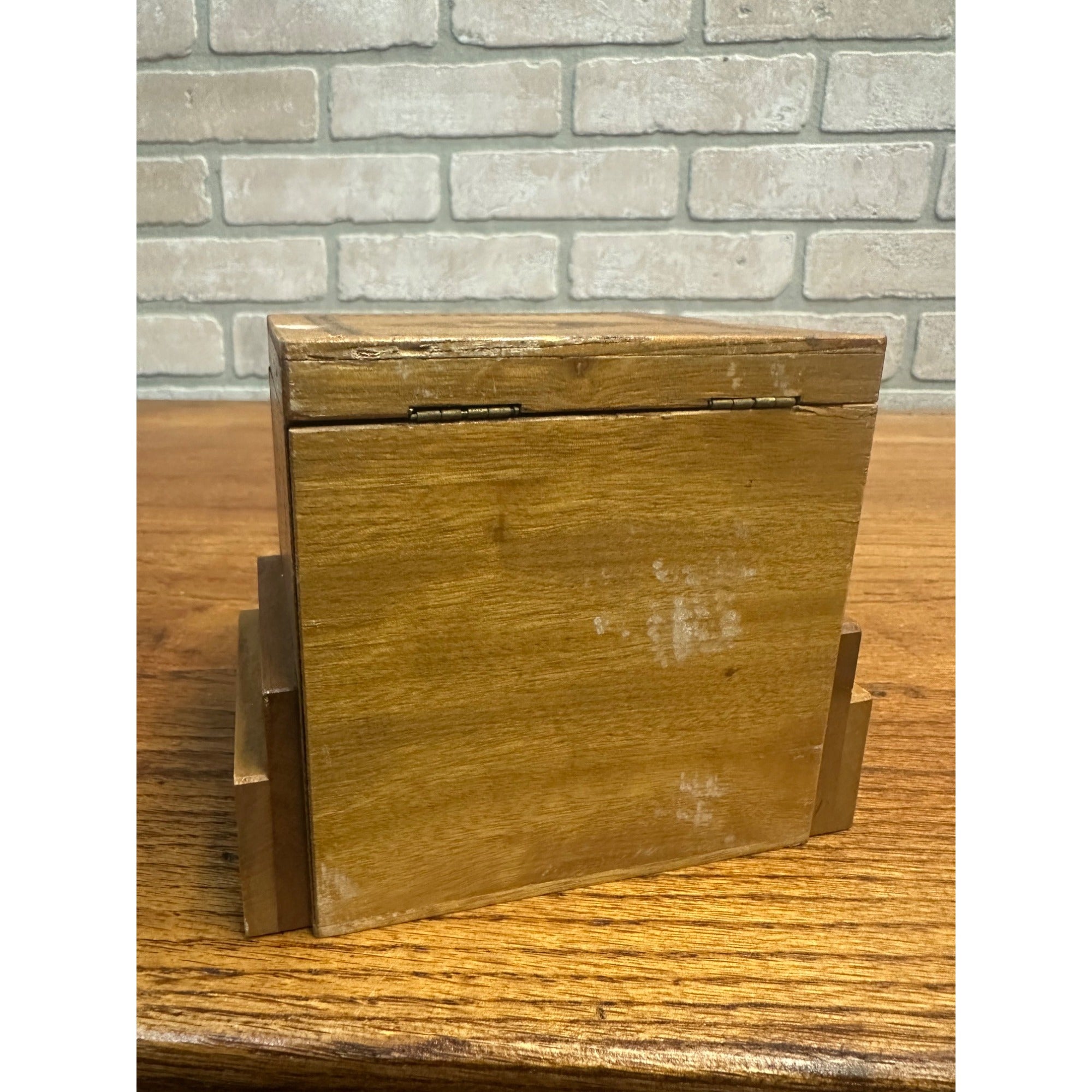 Rare Vintage Occupied Japan Scottie Dog Pop-Up Wooden Cigarette Dispenser Box