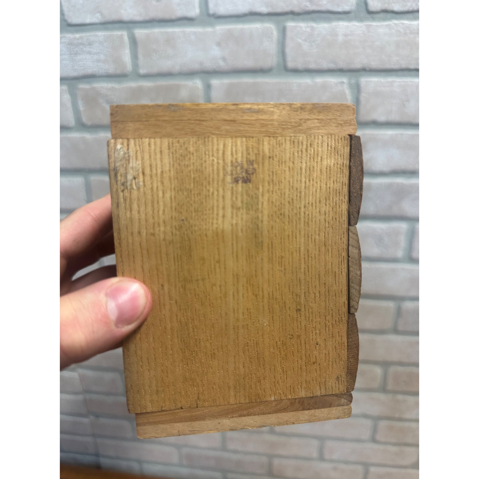 Rare Vintage Occupied Japan Scottie Dog Pop-Up Wooden Cigarette Dispenser Box