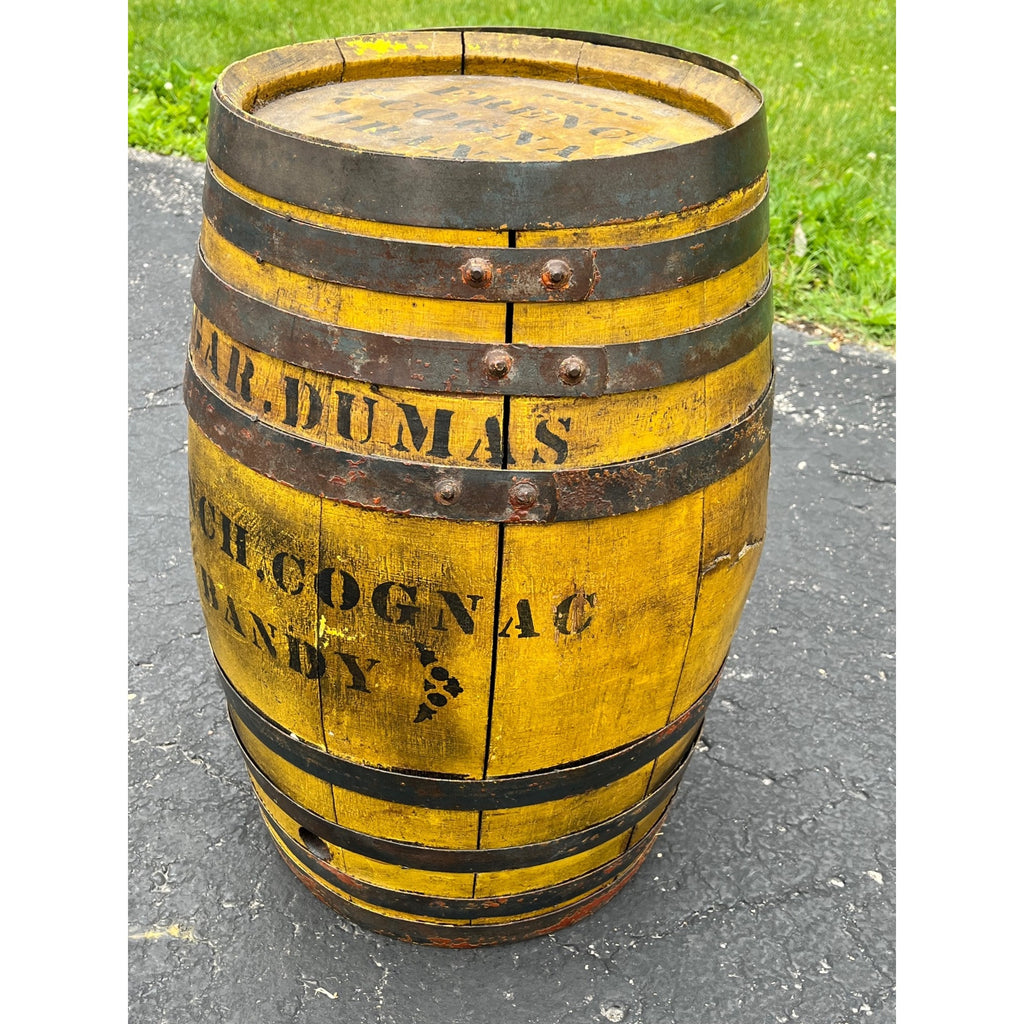 Original Pre-Pro French Brandy Whiskey Barrel Edgar Dumas Trade Advertising Ohio