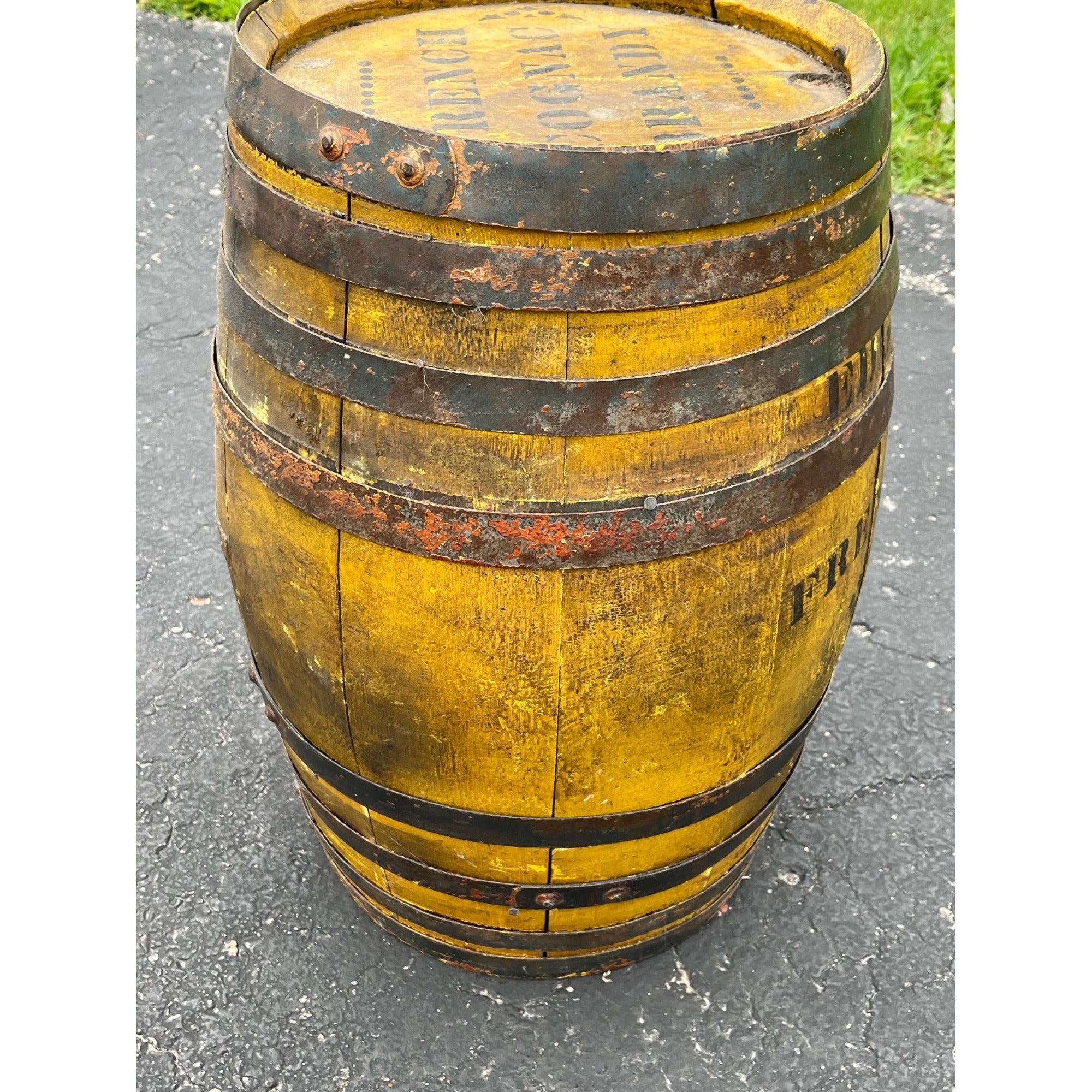 Original Pre-Pro French Brandy Whiskey Barrel Edgar Dumas Trade Advertising Ohio