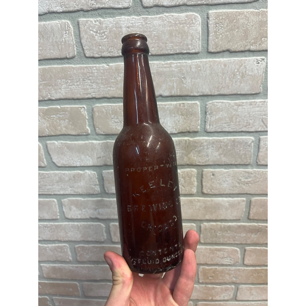 Vintage Keeley Brewing Co. Amber 12.5oz Beer Bottle ~ Chicago, Illinois