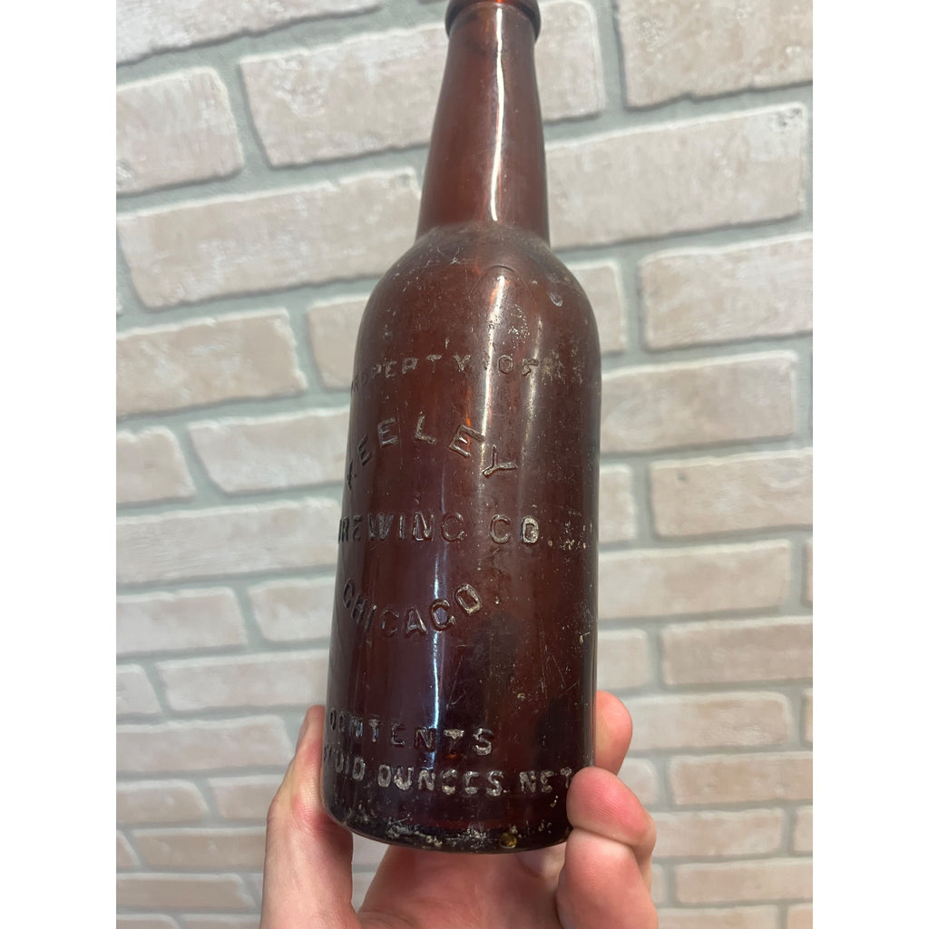 Vintage Keeley Brewing Co. Amber 12.5oz Beer Bottle ~ Chicago, Illinois