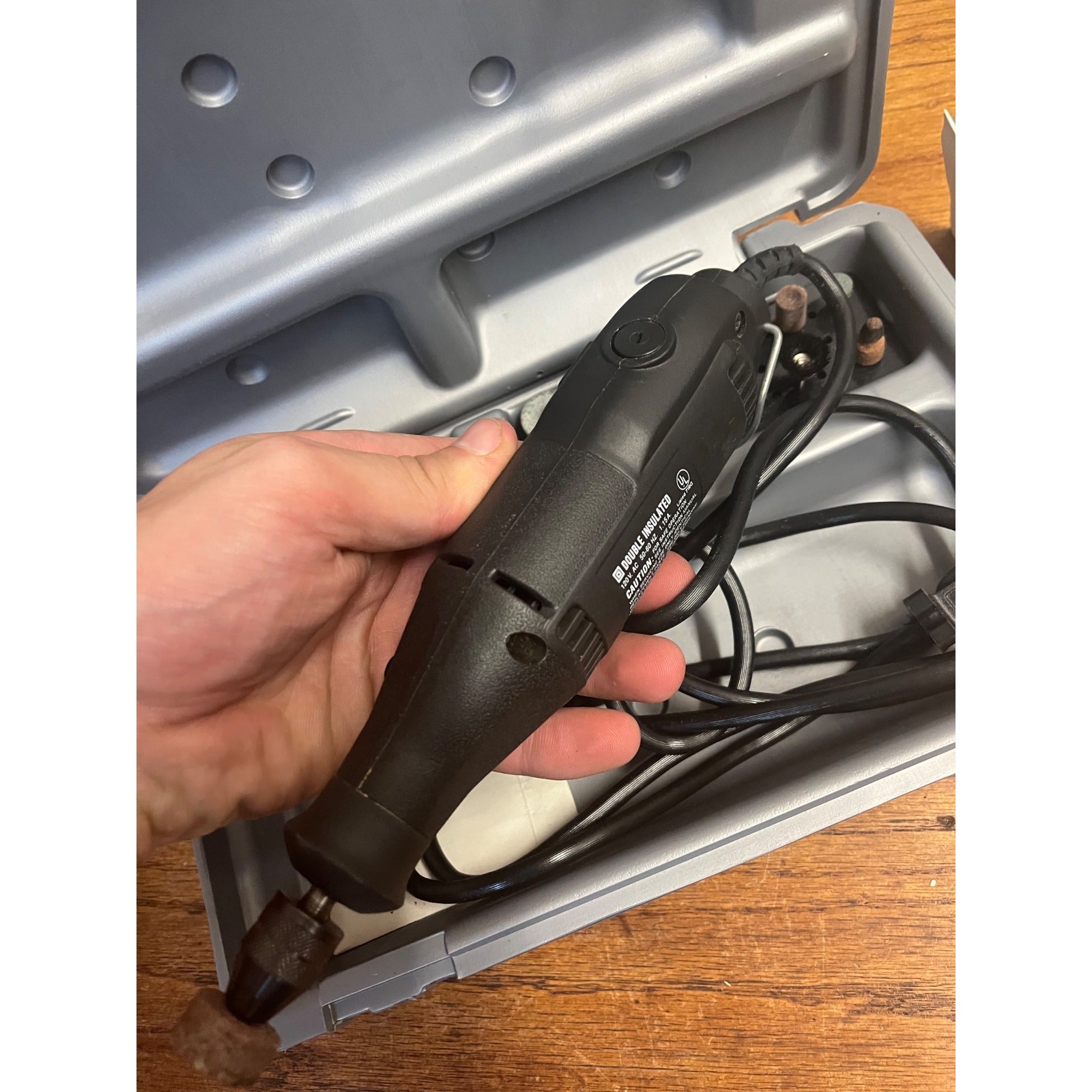Vintage Electric Dremel Moto-Tool Variable Speed Keyless Chuck Model 395-3 With Storage Case Works
