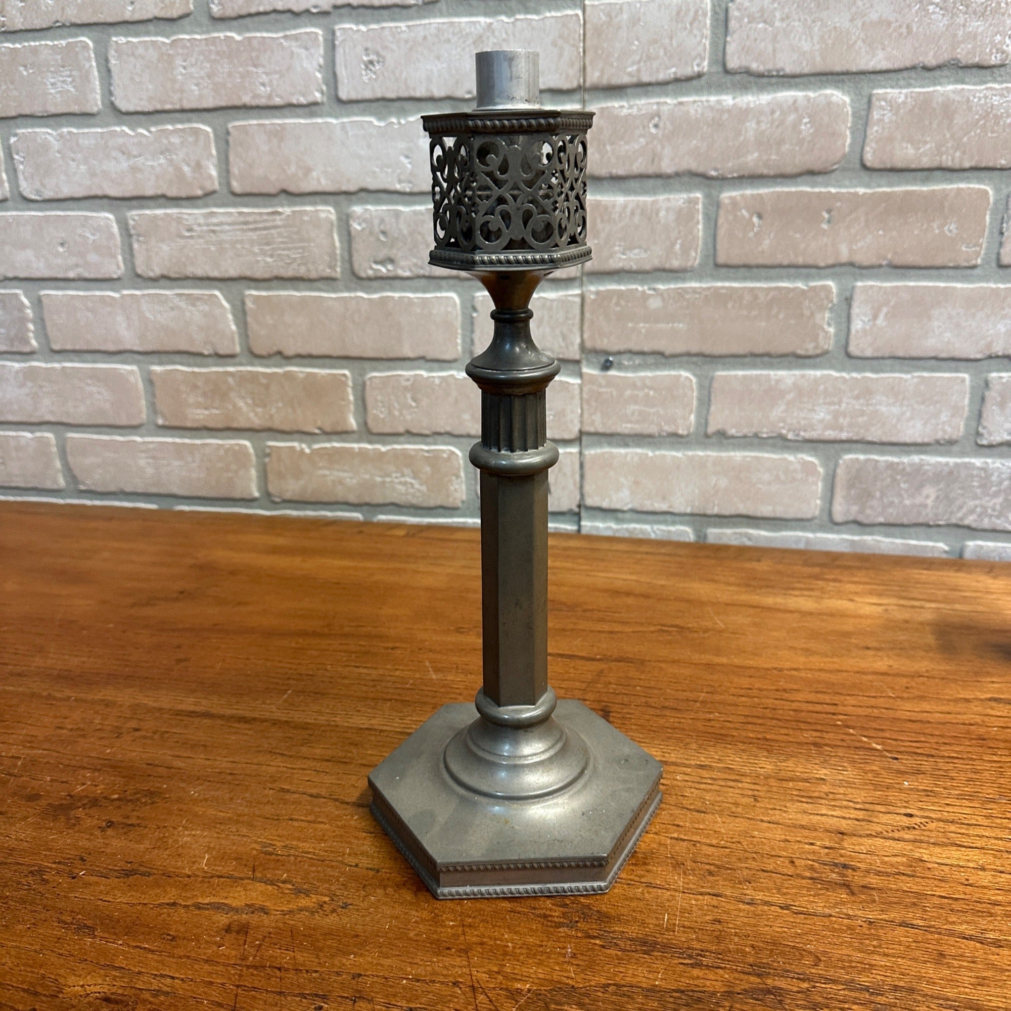 Ornate Reed & Barton Ornate Candlestick Candle Stick Single Silver Tone # 15