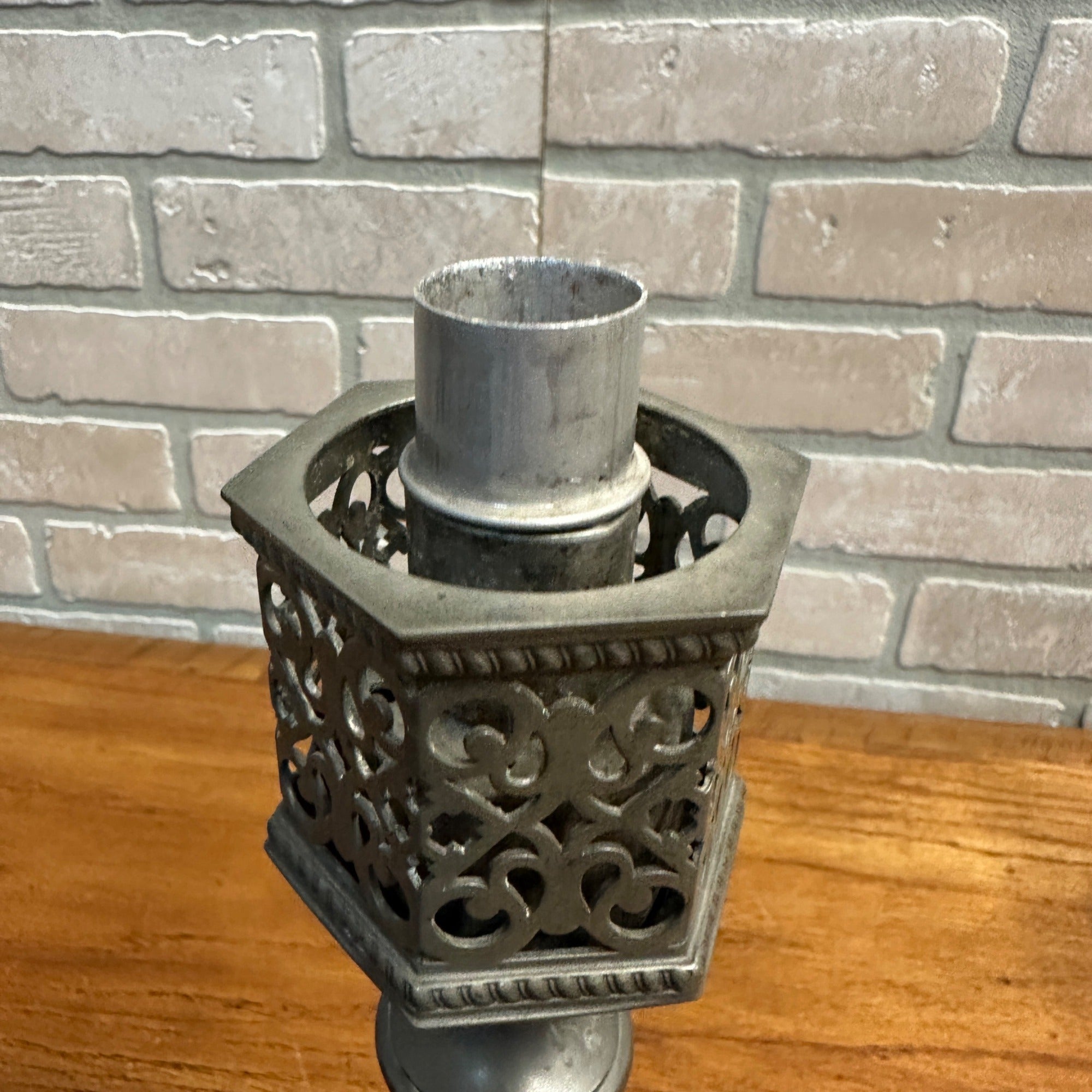 Ornate Reed & Barton Ornate Candlestick Candle Stick Single Silver Tone # 15