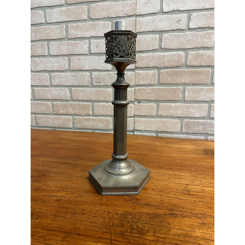 Ornate Reed & Barton Ornate Candlestick Candle Stick Single Silver Tone # 15