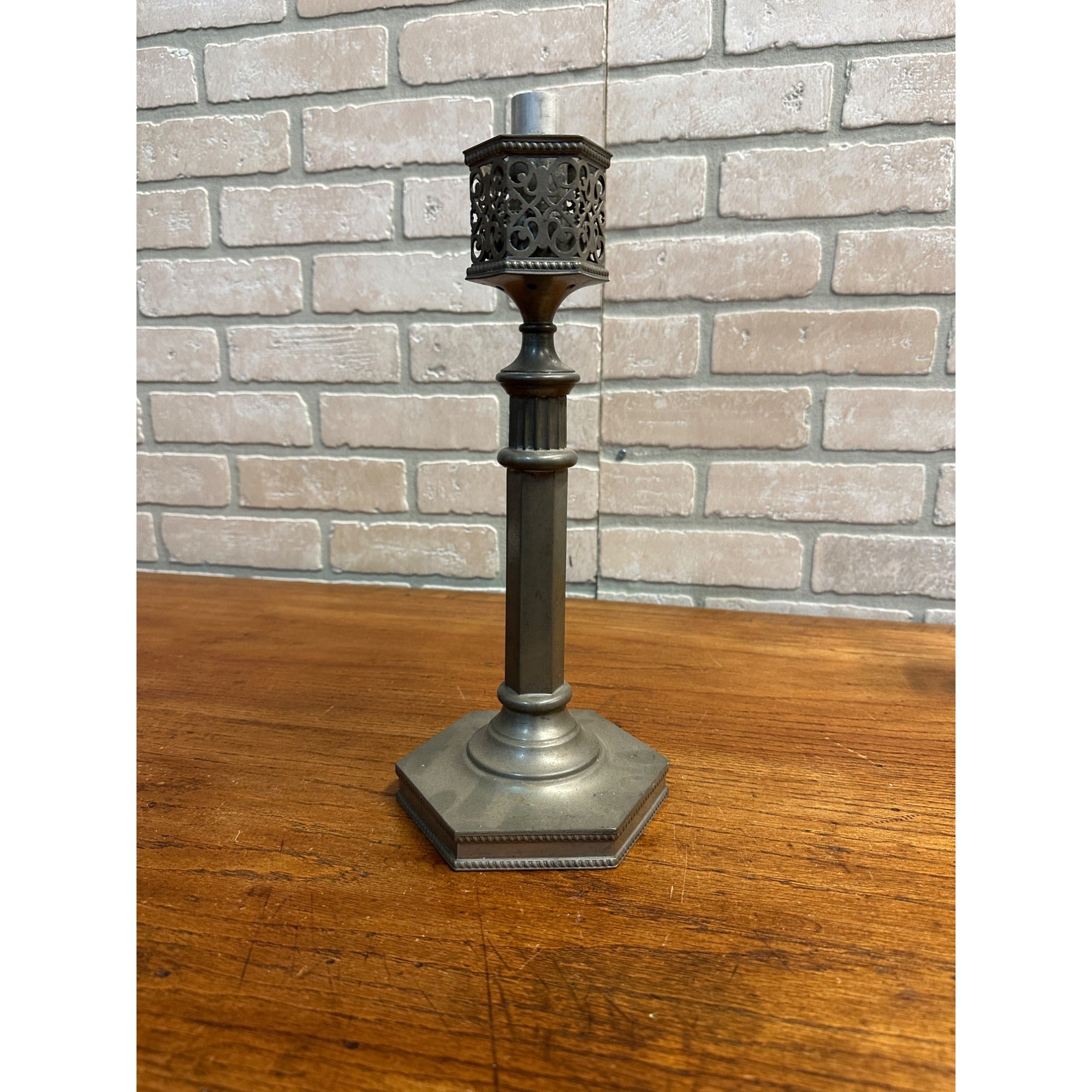 Ornate Reed & Barton Ornate Candlestick Candle Stick Single Silver Tone # 15