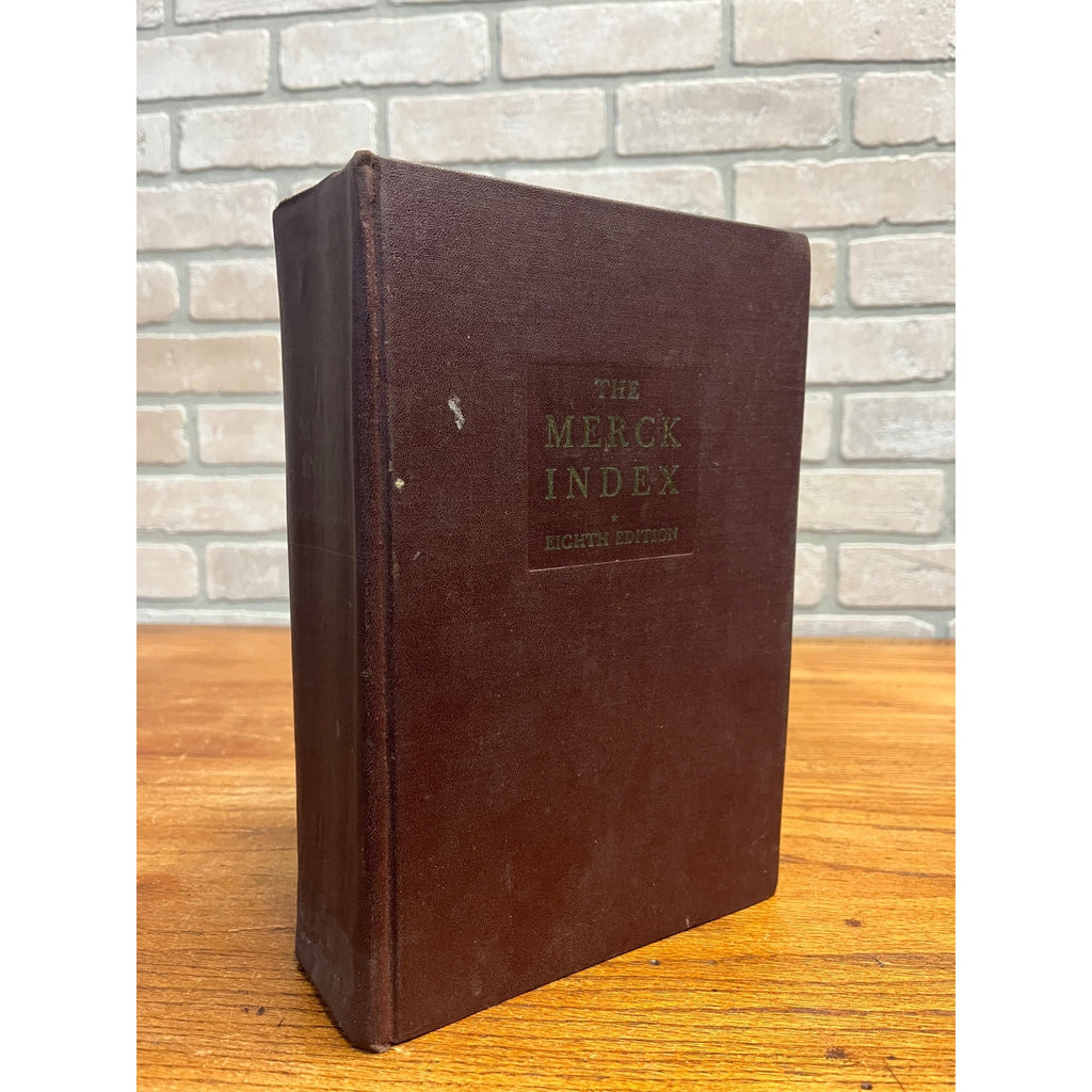 1968 The Merck Index Chemicals Drugs Pharmacy Hardcover Book 8th Edition