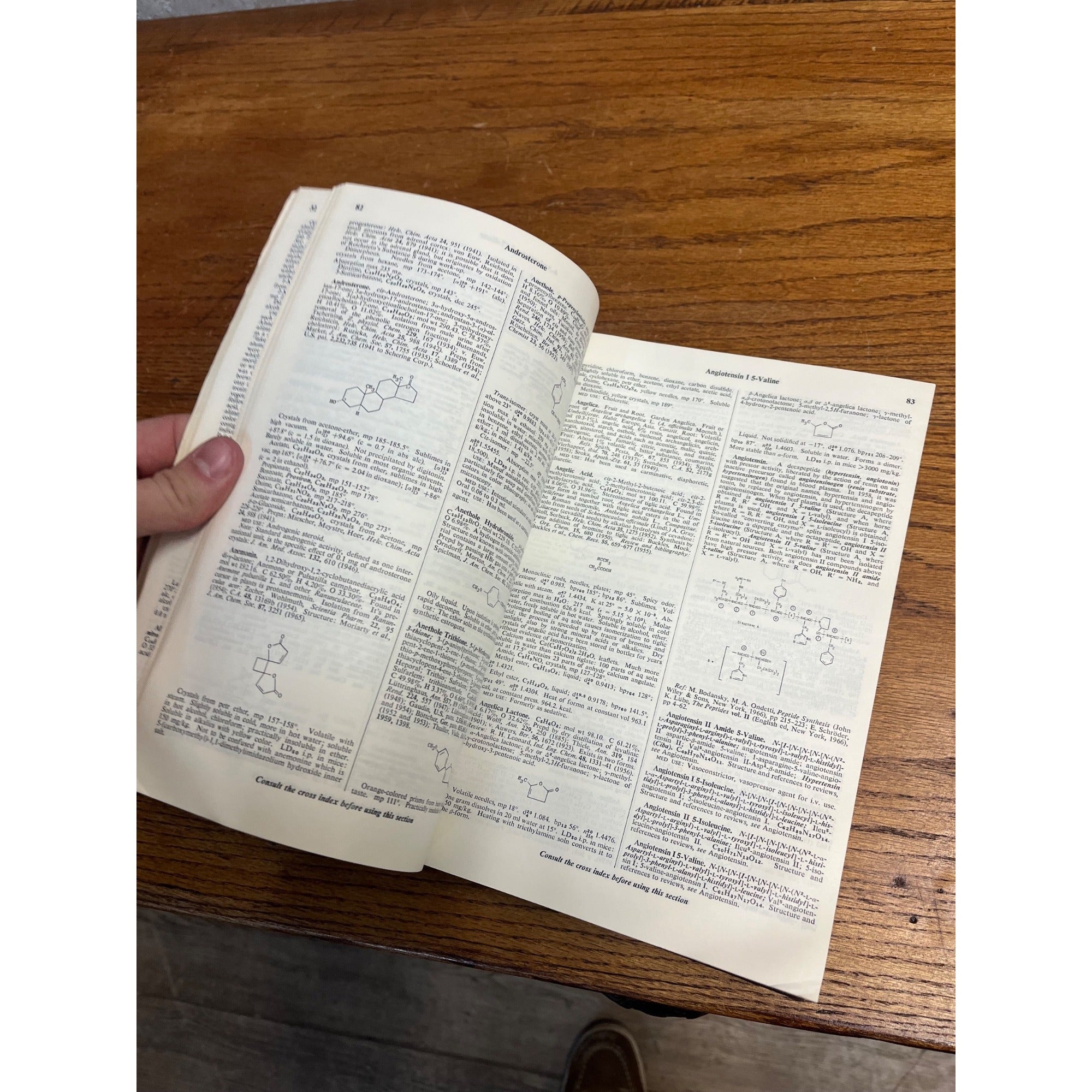 1968 The Merck Index Chemicals Drugs Pharmacy Hardcover Book 8th Edition