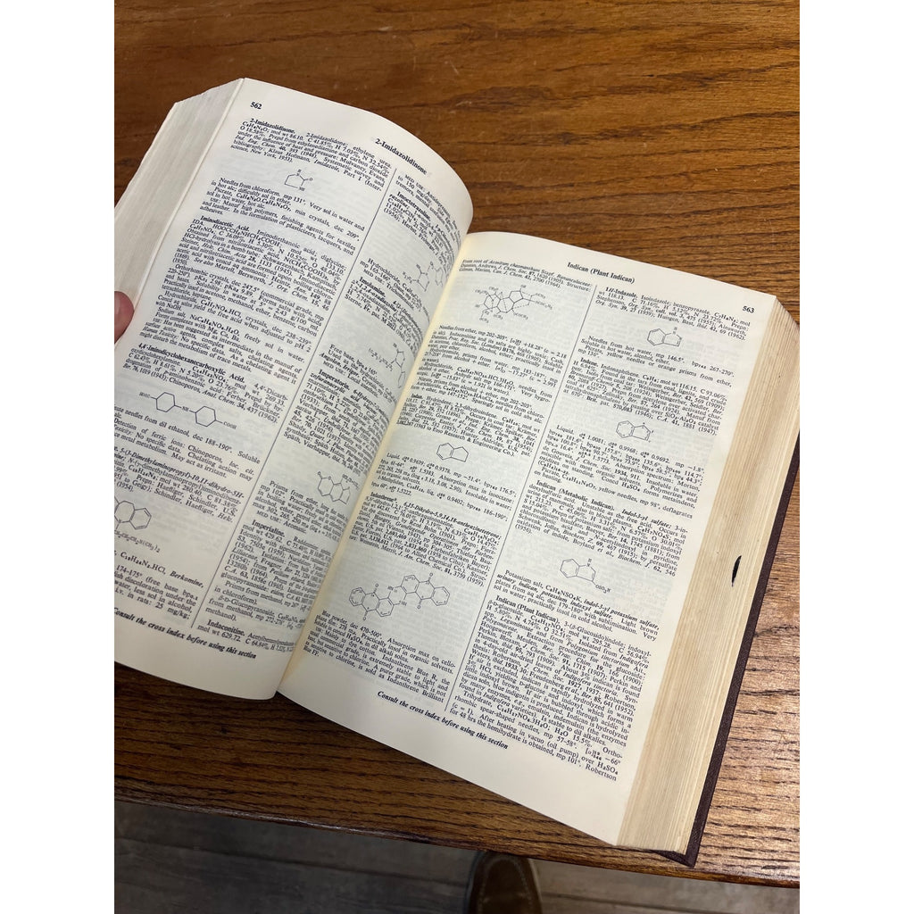 1968 The Merck Index Chemicals Drugs Pharmacy Hardcover Book 8th Edition