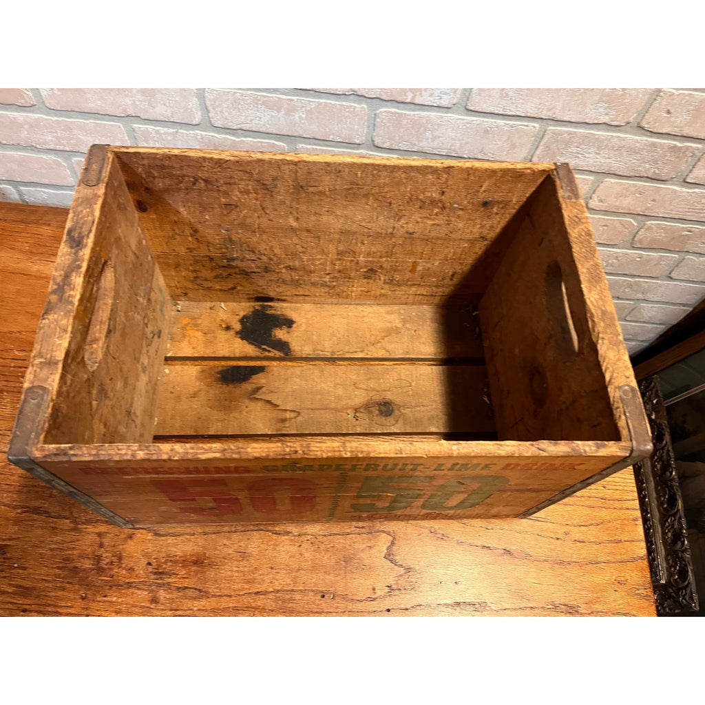 Vintage John Graf Soda Pop Wooden Crate Bottle Case Milwaukee Wis 50/50 Wood