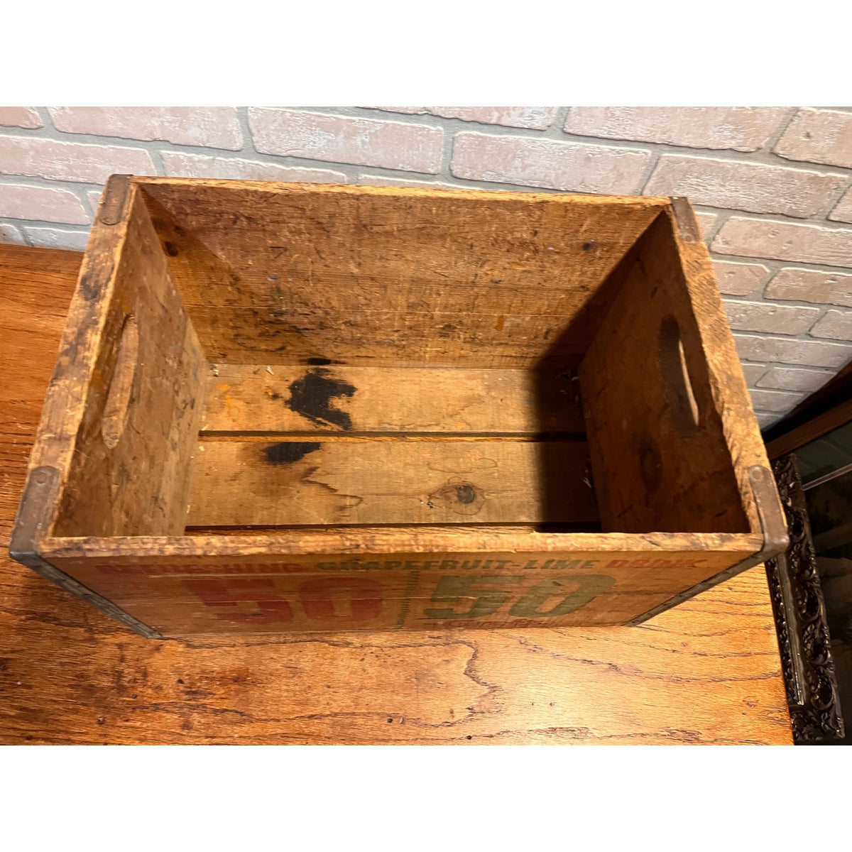 Vintage John Graf Soda Pop Wooden Crate Bottle Case Milwaukee Wis 50/50 Wood