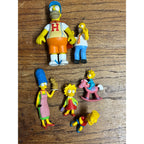 Vintage The Simpsons 6 Figure Lot Homer Marge Bart Lisa Maggie PVC Figurines