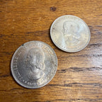 (2)1964 DENMARK 5 KRONER SILVER PRINCESS ANNE-MARIE WEDDING COMMEMORATIVE COIN
