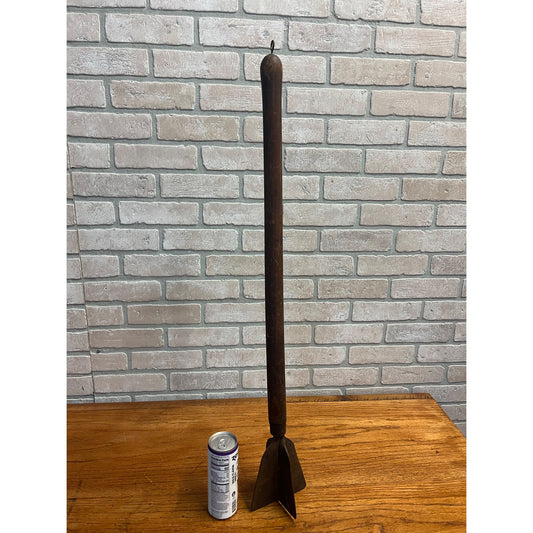 Primitive Antique 4 Blade Wood Handle Food Chopper 33" Herb Chopper Farm Tool