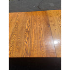 Vintage 1900s Solid Oak Farmhouse Large Extension Dining Table Jacobean English
