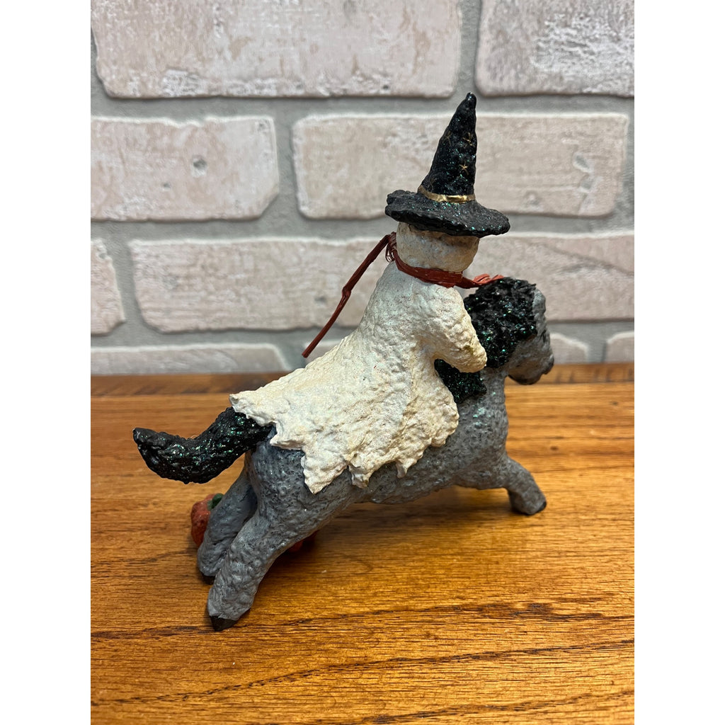 Linda Lindquist Baldwin Broomsnickle Ghost Witch on Horse 1999 Halloween Enesco