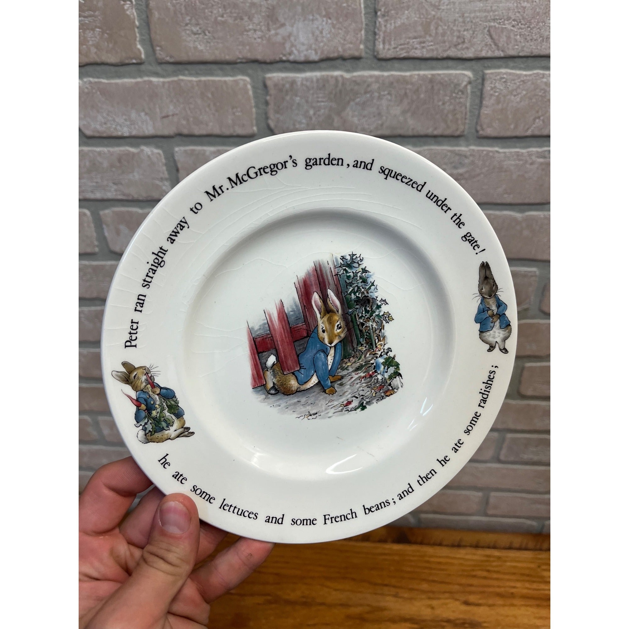 Vintage Beatrix Potter 8" Plate & Coffee Mug Wedgwood England Frederick Warne