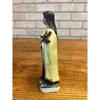 Vintage German Porcelain St. Therese Statue Figureine 7" Catholic Saint Theresa